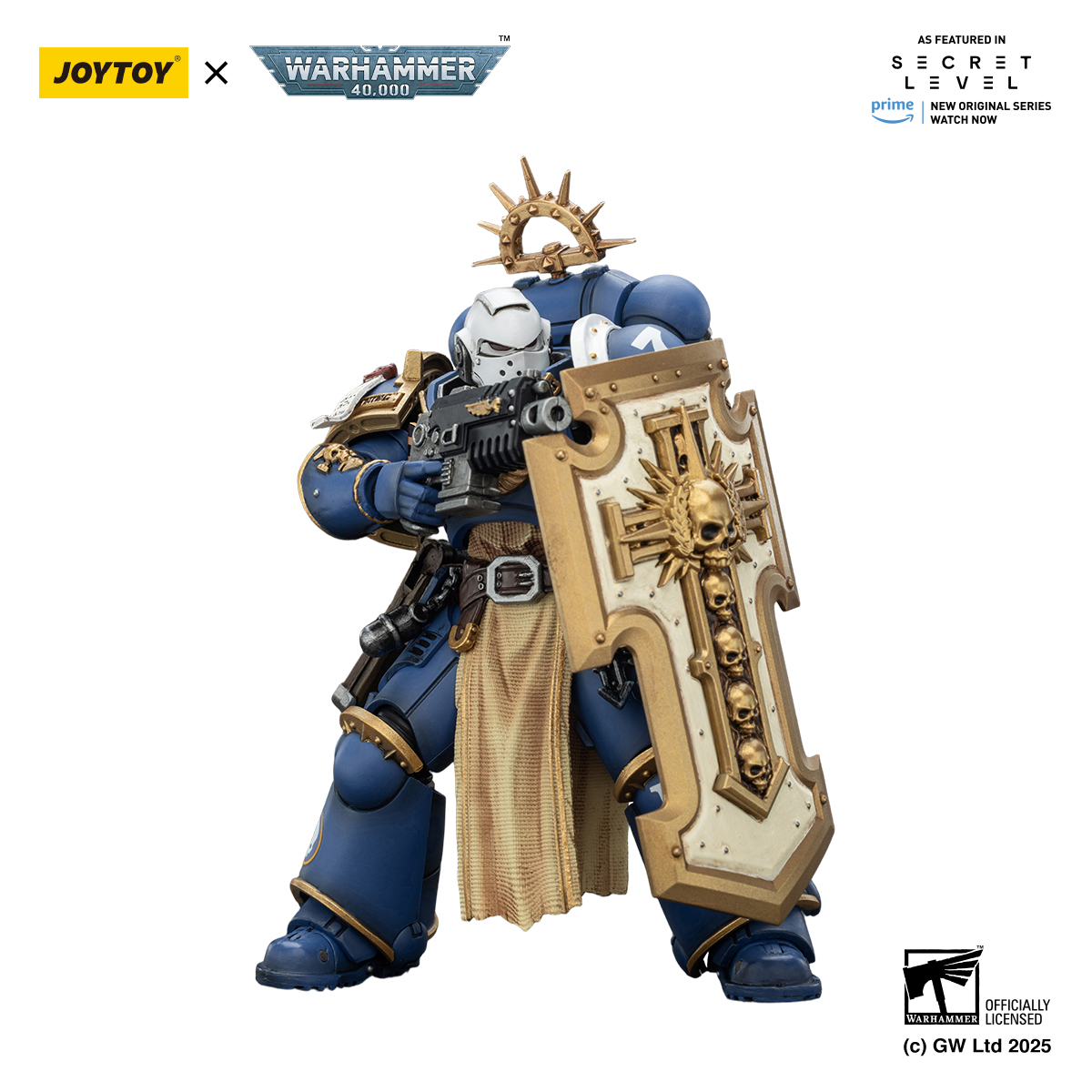 Ultramarines Levantus with Power Sword, Stormshield and Bolt Pistol - view 16